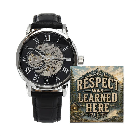 Shop our respect was learned here openwork watch featuring the Luxury Box w/LED style option from MySisterIsASurvivor.