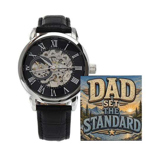 Shop our dad set the standard openwork watch featuring the Luxury Box w/LED style option from MySisterIsASurvivor.