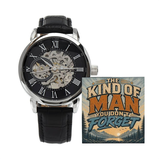 Shop our the kind of man you dont forget openwork watch featuring the Luxury Box w/LED style option from MySisterIsASurvivor.