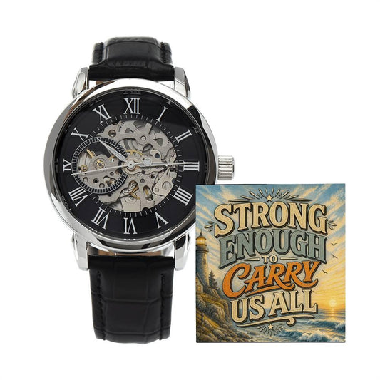 Shop our strong enough to carry us all openwork watch featuring the Luxury Box w/LED style option from MySisterIsASurvivor.