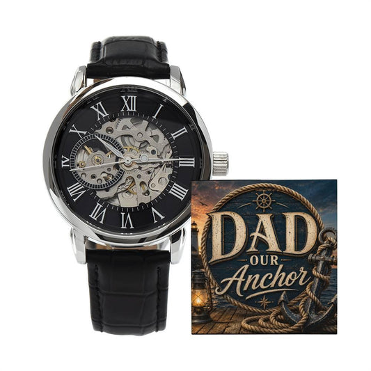 Shop our dad our anchor openwork watch featuring the Luxury Box w/LED style option from MySisterIsASurvivor.