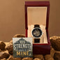Shop our premium his strength built mine openwork watch from MySisterIsASurvivor.