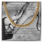 Shop our cuban link chain thank you for loving me featuring the 18K Yellow Gold Finish style option from MySisterIsASurvivor.