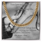 Cuban link chain with “Your Love And Guidance” message card – wise dad gift necklace