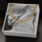 Cuban link chain gift with card “Your Love And Encouragement” – motivational gift for father