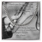 Cuban link chain with message “Thank You For Your Endless Patience” – thoughtful gift for father