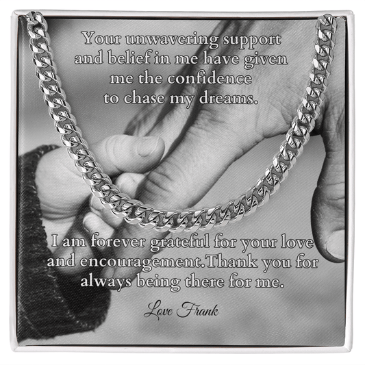 Shop our cuban link chain your unwavering support featuring the Stainless Steel style option from MySisterIsASurvivor.