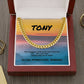 Cuban Link Necklace - The World May Never Know Your Sacrifices - Heartfelt Gift for Any Father or Father Figure
