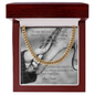 Shop our premium cuban link chain to my dad and best friend from MySisterIsASurvivor.