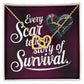 Every Scar Tells A Story: Interlocking Hearts Necklace - Mental Health Gift, Self-Love, Anxiety, PTSD Support