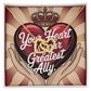 Your Heart Is Your Greatest Ally: Interlocking Hearts Necklace - Mental Health Gift, Self-Love, Anxiety, PTSD Support