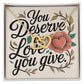 You Deserve The Love You Give: Interlocking Hearts Necklace - Mental Health Gift, Self-Love, Anxiety, PTSD Support