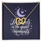 Love Heals In The Quiet Moments: Interlocking Hearts Necklace - Mental Health Gift, Self-Love, Anxiety, PTSD Support