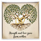 Strength and Love Grow From Within: Interlocking Hearts Necklace - Mental Health Gift, Self-Love, Anxiety, PTSD Support