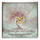 Nuture Your Mind With The Same Care As Your Heart: Interlocking Hearts Necklace - Mental Health Gift, Self-Love, Anxiety, PTSD Support