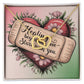 Healing Begins With Love - Start With You: Interlocking Hearts Necklace - Mental Health Gift, Self-Love, Anxiety, PTSD Support