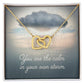 You Are The Calm In Your Own Storm: Interlocking Hearts Necklace - Mental Health Gift, Self-Love, Anxiety, PTSD Support