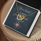 Your Heart Is Your Greatest Guide - Trust It: Interlocking Hearts Necklace - Mental Health Gift, Self-Love, Anxiety, PTSD Support