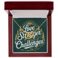 Love Grows Stronger In The Face Of Challenges: Interlocking Hearts Necklace - Mental Health Gift, Self-Love, Anxiety, PTSD Support