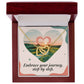 Embrace Your Journey, Step By Step: Interlocking Hearts Necklace - Mental Health Gift, Self-Love, Anxiety, PTSD Support