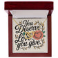 You Deserve The Love You Give: Interlocking Hearts Necklace - Mental Health Gift, Self-Love, Anxiety, PTSD Support