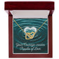 Your Courage Creates Ripples Of Love: Interlocking Hearts Necklace - Mental Health Gift, Self-Love, Anxiety, PTSD Support