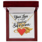 Your Love Is Your Greatest Superpower: Interlocking Hearts Necklace - Mental Health Gift, Self-Love, Anxiety, PTSD Support