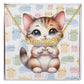 Manx Cat - Personalized Name Necklace + Paw Print