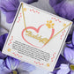 Personalized Paw Print Name Necklace - Message from Your Dog: "When the weight of the world..."