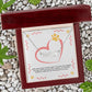Custom paw print name necklace for dog moms, a reminder of companionship, comfort, and the healing power of paws.
