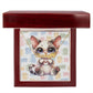 Devon Rex Cat - Personalized Name Necklace + Paw Print
