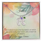 A Mother's Love Is the Foundation - Engraved Baby Feet Necklace with Birthstone
