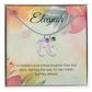 Engraved Baby Feet Necklace with Birthstone – A Mother's Love Shines Bright, Lighting the Way Ahead | Ideal Gift for New Moms