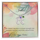 A Mother's Devotion Is a Quiet Strength - Engraved Baby Feet Necklace with Birthstone