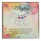 Engraved Baby Feet Necklace with Birthstone – Dance of Motherhood: Joy, Challenges & Unwavering Determination | Gift for New Moms