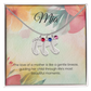 Engraved Baby Feet Necklace with Birthstone – A Mother's Love: Like a Gentle Breeze Guiding Her Child | Ideal Gift for New Moms