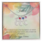 A Mother's Love Is the Foundation - Engraved Baby Feet Necklace with Birthstone