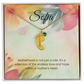 Engraved Baby Feet Necklace with Birthstone – Motherhood: Endless Love & Hope | Perfect Gift for New Moms