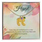 Engraved Baby Feet Necklace with Birthstone – Every Day of Motherhood: Filled with Love & Laughter | Gift for New Moms