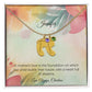 A Mother's Love Is the Foundation - Engraved Baby Feet Necklace with Birthstone