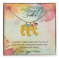 A Mother's Heart Beats with the Joy - Engraved Baby Feet Necklace with Birthstone