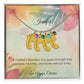A Mother's Devotion Is a Quiet Strength - Engraved Baby Feet Necklace with Birthstone