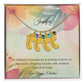 A Mother's Love Leaves a Lasting Imprint - Engraved Baby Feet Necklace with Birthstone