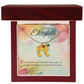 Engraved Baby Feet Necklace with Birthstone – A Mother's Love Holds Her Child Close, Always | Perfect Gift for New Moms