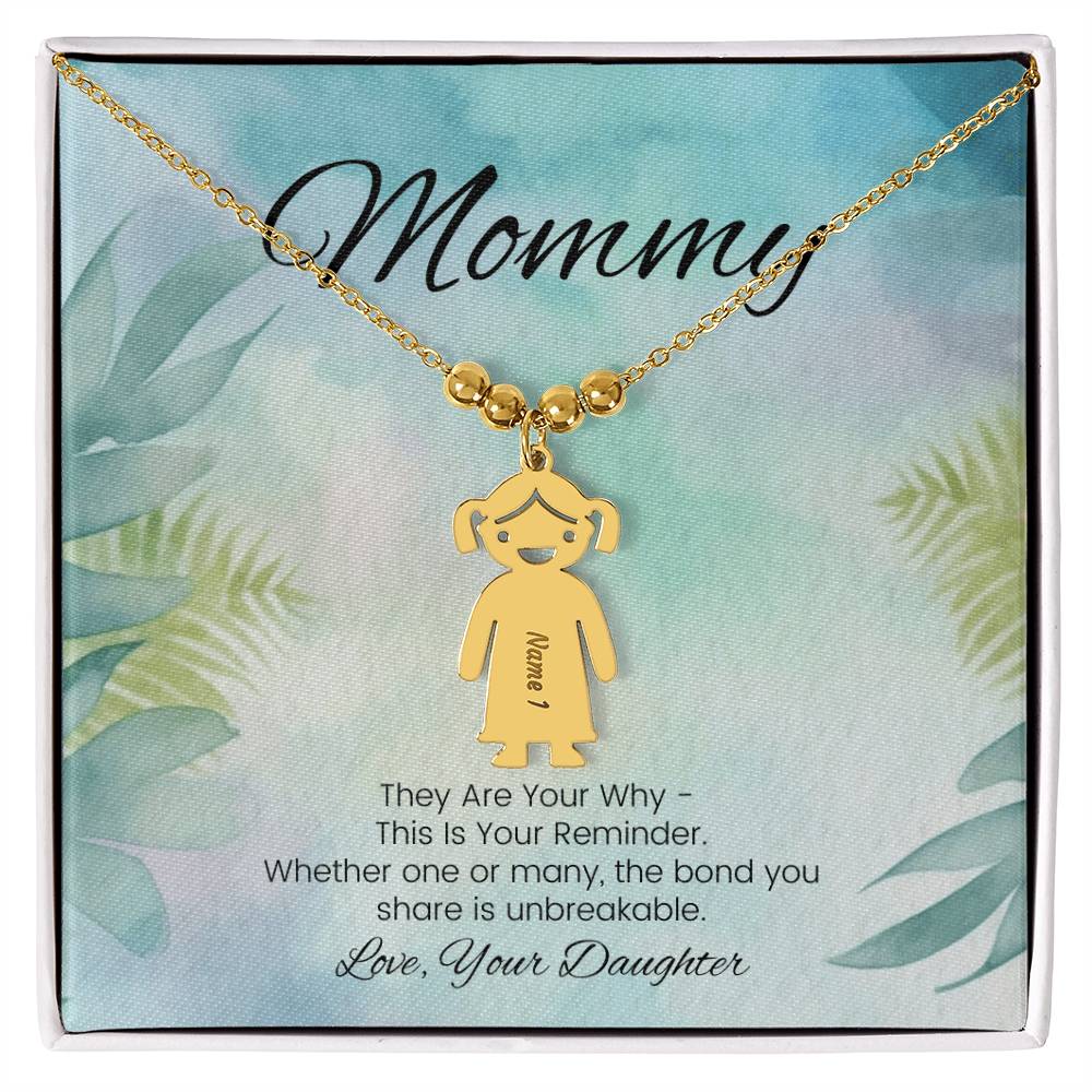 They are your why engraved kids charm necklace motivational gift for mothers or caregivers - MySisterIsASurvivor