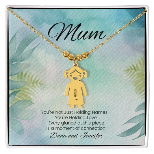 You're Not Just Holding Names - Engraved Kids Charm Necklace for Mom