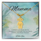 A Mother's Love Never Lets Go - Engraved Kids Charm Necklace for Grandma or Caregiver