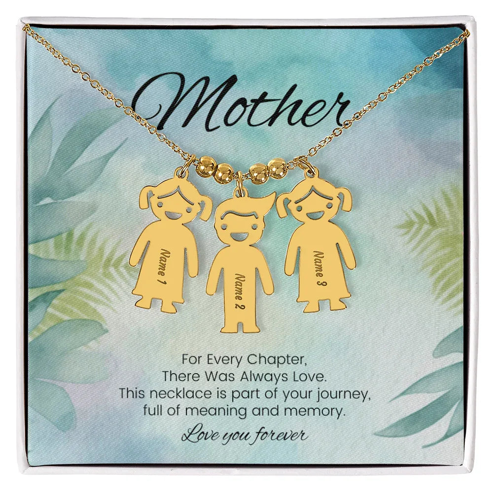 For Every Chapter - Engraved Kids Charm Necklace for Mom or Grandma