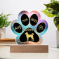 Norwegian Lundehund - Personalized Dog Gotcha Day 7" Acrylic Paw Print Plaque
