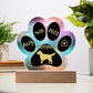 Gordon Setter - Personalized Dog Gotcha Day 7" Acrylic Paw Print Plaque